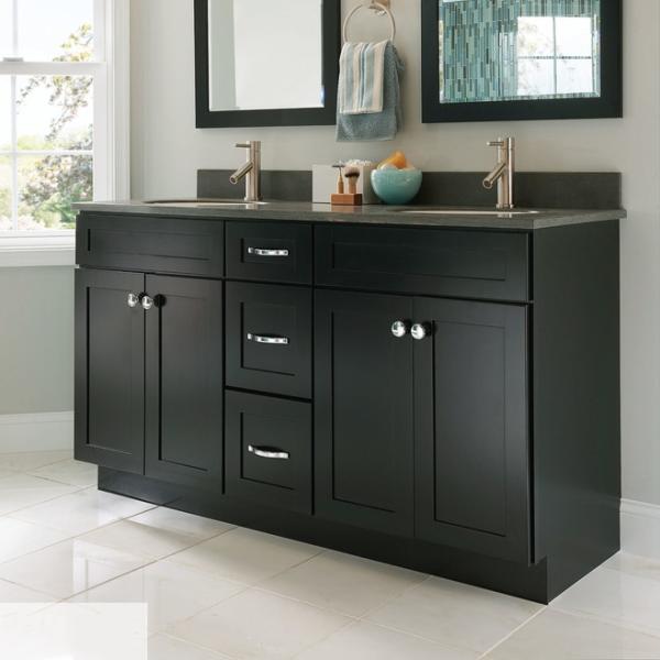 Australian Waterproof Makeup Standard Wash Basin Price Vanities Set Modern Plywood Black Shaker Solid Wood Bathroom
