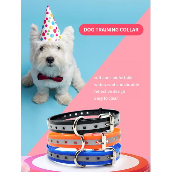 All-Season Reflective Dog Collar Hundehalsband No Pull Adjustable TPU Hardware Buckle Solid Pattern