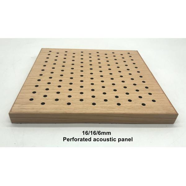 Sport Hall 16/16/6mm White Laminate Wooden Perforated Acoustic Panel Soundproofing Board