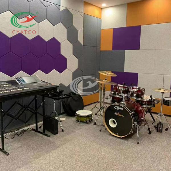 Fireproof Nontoxic Hexagon Sound Panels , Multipurpose Hexagon Acoustic Tiles