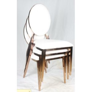 Cheap Gold Wedding Dining Chairs Stainless Steel Stackable Banquet Chair wholesale