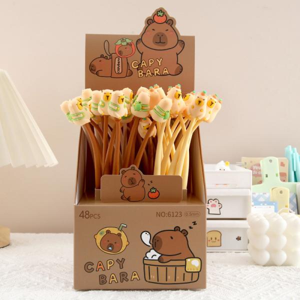 Cute Cartoon Animal Shaking Gel Pens 0.5 Mm, Black Ink Gel Writing Pens For School Supplies Studentds Kids Gifts, 6 Pack