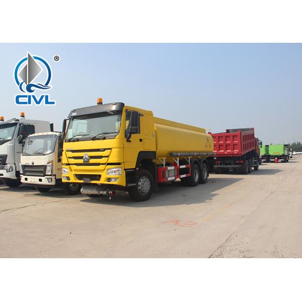 LHD 6x4 Yellow Fuel Tank Truck336HP Radial Tyre Liquid Tanker Truck Fuel Oil Transportation Lengthened Cab