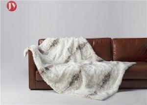 Cheap Midweight Plush Faux Fur Blanket Machine Wash Dry Snow Leopard Lynx Exotic wholesale