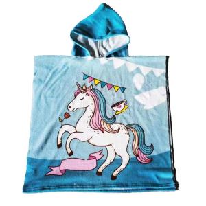 China Quick Dry Hooded Beach Swimming Microfibre Towel Kids With Embossing Printing on sale