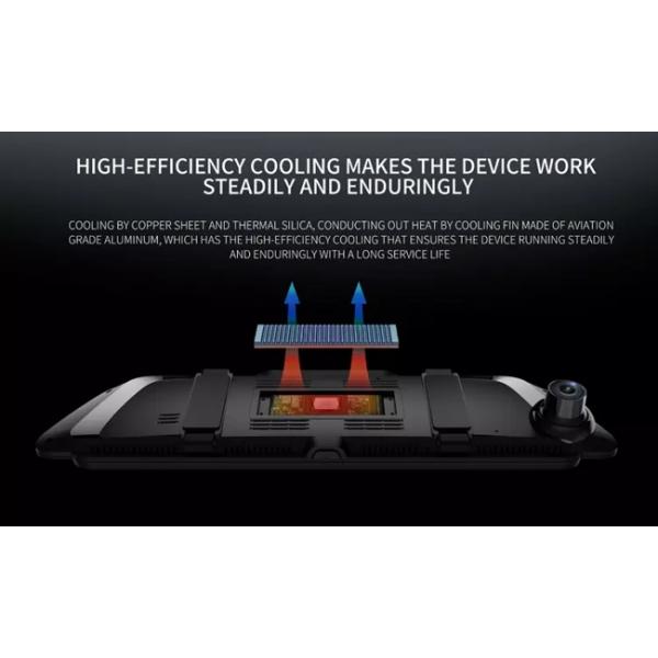 Touch Screen Auto Spare Parts , Dual Lens Rearview Mirror Camera DVR