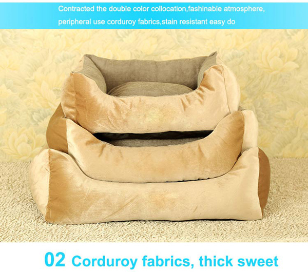 outdoor pet bed Stripes short plush pp cotton pet beds china factory