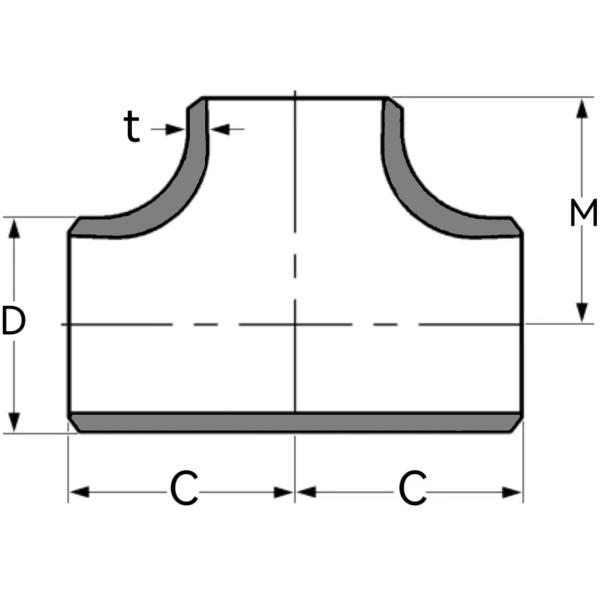 ASME B16.9 ASTM 420 WPL6 Carbon Steel Butt Welded Equal Tee 1/2 Inch To 48 Inch SCH40 for Water Treatment