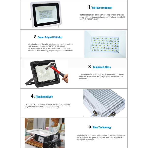 Energy Saving Eco LED SMD Flood Light 50w IP66 4500lm
