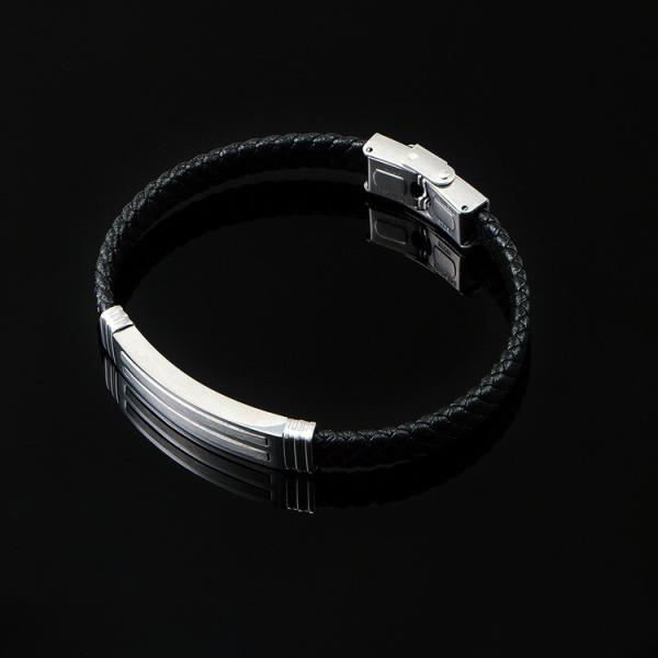 Leather rope bracelet trendy retro leather woven stainless steel men's bracelet fashionable