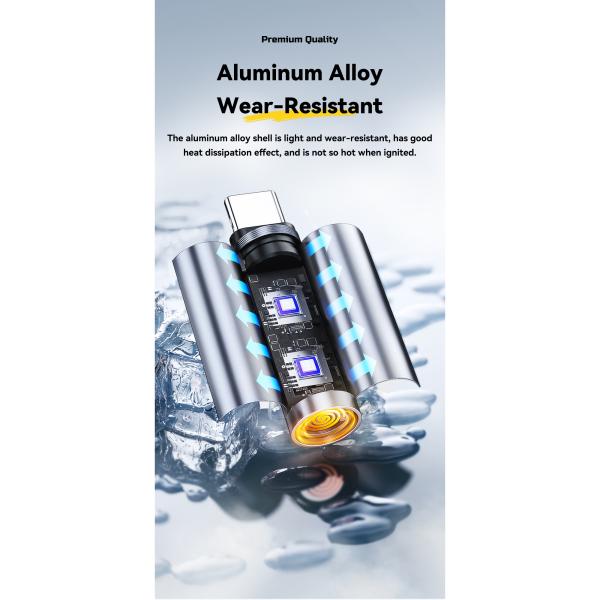 ESSAGER ES-OTG26 OTG Lighter Portable USB Type C Electric Lighter with Private Mold and Aluminum Alloy Material