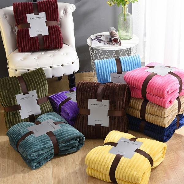 Custom Anti-Pilling Christmas Winter Bed Blanket Flannel Plaid Throw Blanket