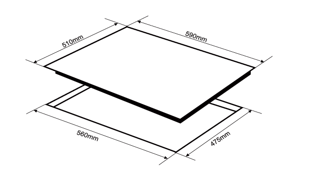 OEM Built In 60cm 4 Burners Gas Stove Matte Tempered Glass Surface For Home Cooking