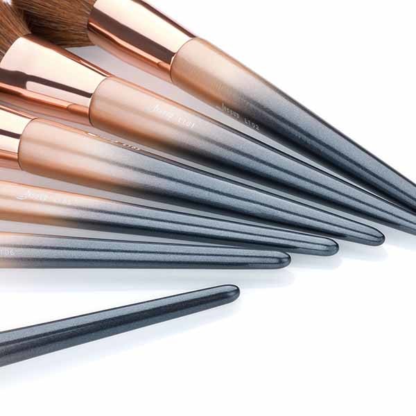 Jessup 18 Pieces Starry Black Pony Hair Essential Makeup Brushes Set T264