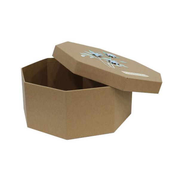 Hexagon Shaped Paper Craft Gift Box New Design