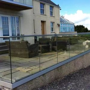 Cheap Safety Residential Glass Railing Outdoor Space Saving Easy Install wholesale