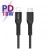 2.4A FCC Nylon Braided USB Charging Cable MFI PD 15W for sale