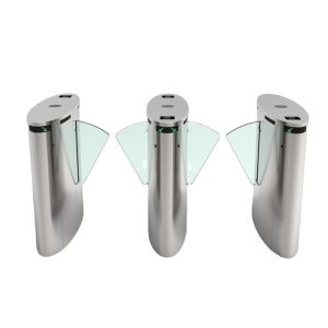 Two Direction Waist High Turnstile Flap Barrier , 24VDC Security Entrance
