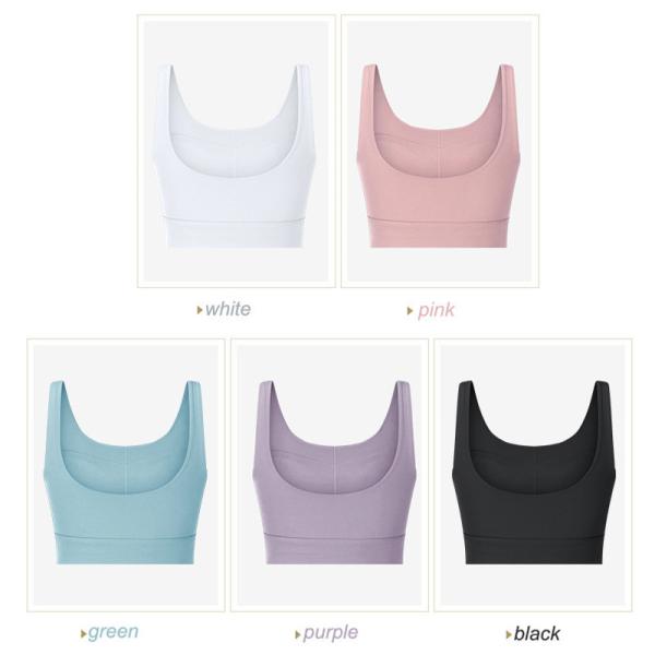 Latest U-Shaped Elastic Women Sports Bra Wide Strap Female Fitness Tank Top With Pad