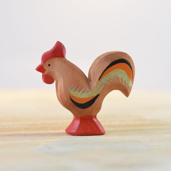 Montessori Kids Handmade Wooden Animals tabletop Wooden Chicken Toy