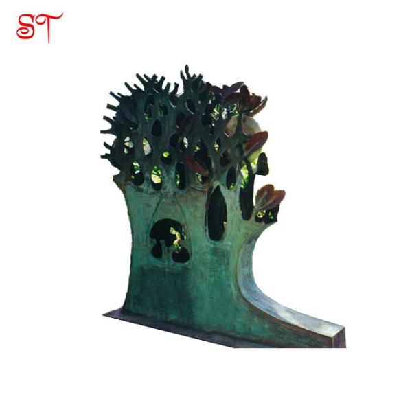 Garden Customized Abstract art Green Tree Branch Shape Stainless Steel Statue New Design Outdoor Patio Yard Decoration