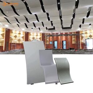 Cheap Curved Aluminum Wall Panels / Architectural Metal Ceiling Tiles Suspended wholesale