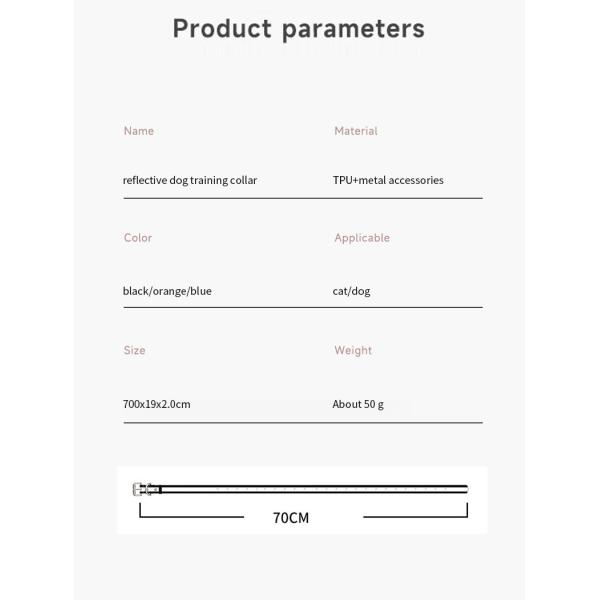 All-Season Reflective Dog Collar Hundehalsband No Pull Adjustable TPU Hardware Buckle Solid Pattern