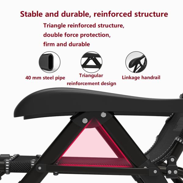 Metal Outdoor Furniture Zero Gravity Beach Lounge Chair for Sunbathing and Napping