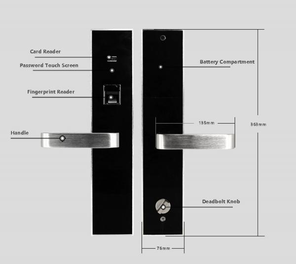 Office Electronic Combination Lock , Aluminium Commercial Security Door Locks