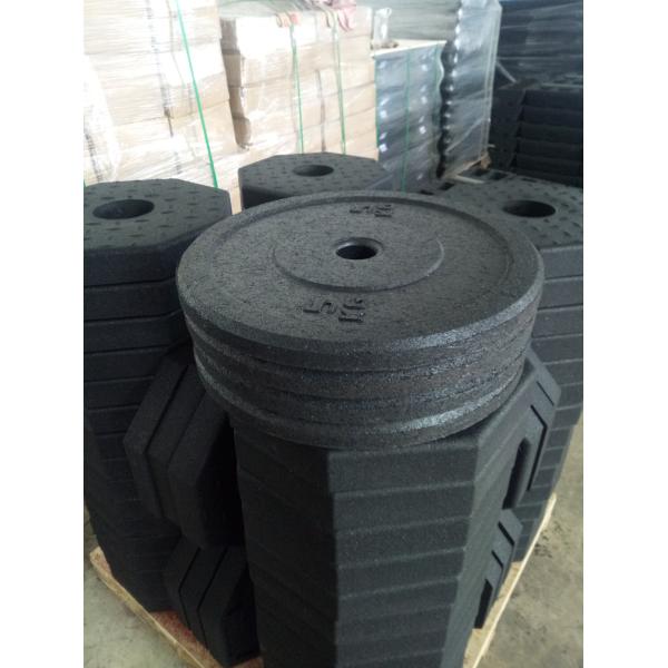 51mm Rubber Dumbbell Plates 15kg Fitness Gear Weight Plates Black