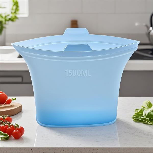 Eco-Friendly And Sustainable Silicone Food Storage Bags Featuring Airtight Seals, Heat Resistance, And Easy Cleaning – Ideal For Storing Snacks,