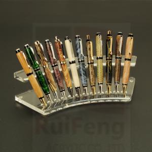 Cheap Customized Fountain Pen Display Holder,  clear acrylic pen pencil display rack wholesale
