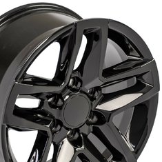 20 Inch Black 5911 Chevrolet Replica Wheels For Chevy Silverado Z71 Trail Boss