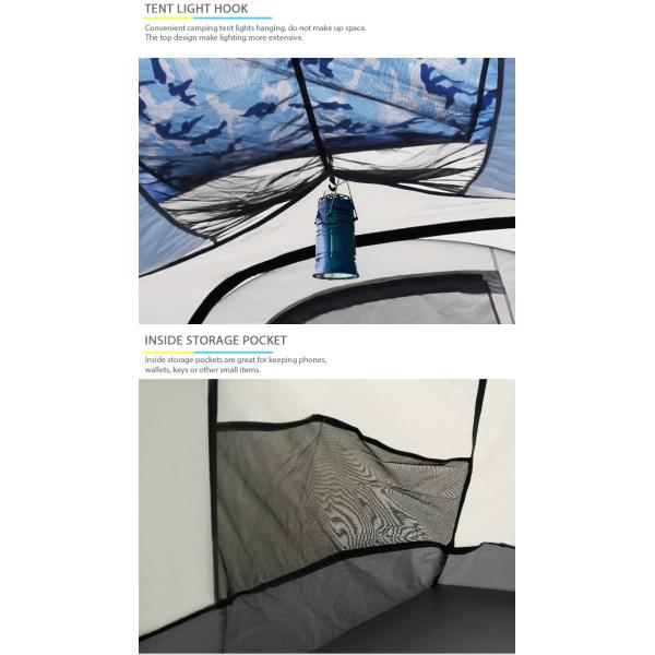 Camouflage 6 Person L360cm Pop Up Camping Tent