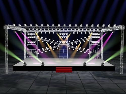 T6-6082 Aluminum Stage Truss , Aluminum Alloy Truss Banner Stand 3x3m