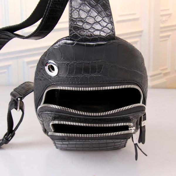 Fashion Designer Genuine Crocodile Belly Skin Casual Chest Bag For Men Messenger Bag Alligator Leather Cross Body Bag