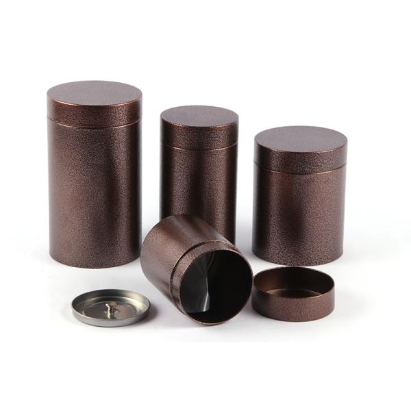 Multisize round Printed Tin Boxes reusable for Coffee storage