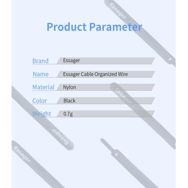 Essager Nylon Velcro Desk Cable Organizer