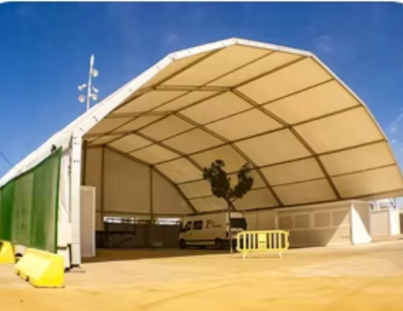 Large Heat Arched Polygon Tent Heavy Duty For Warehouse Storage ODM