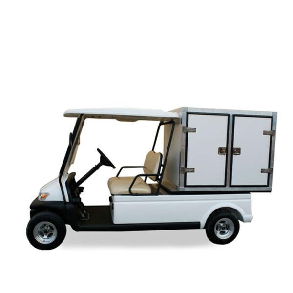 Two Person Street Car Golf Cart , Motorized Utility Cart With Manual Lifted Box