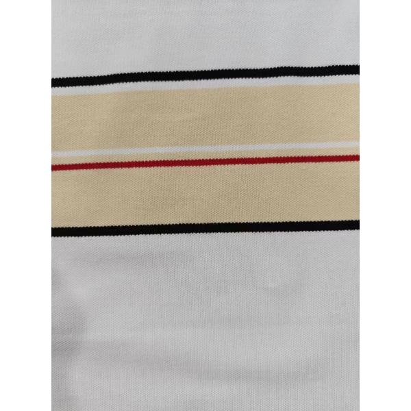 Environmentally Friendly And Durable Breathable Striped Material Fabric For Polo Shirt