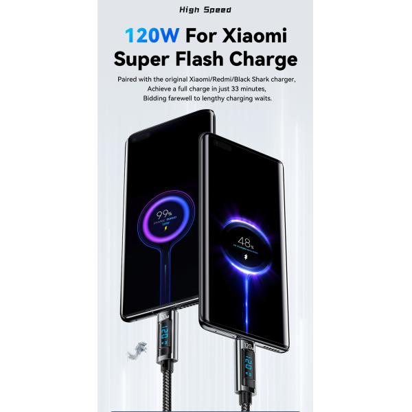Xiaomi Redmi 120W Type C Charging Cable USB A To USB C ESSAGER ES-X47