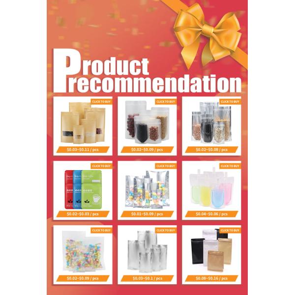 Customizable transparent pe stand up with zipper plastic packing bag food packaging Zip lockk bag