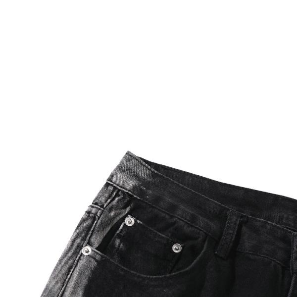 OEM Strap Washed Jeans Low MOQ Wide Leg Pants Denim Clothing Manufacturer