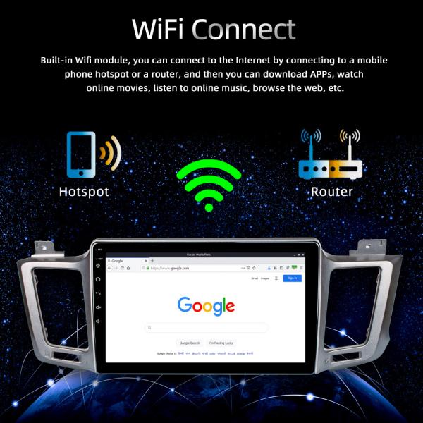 10.1 Inch Toyota Android Car Stereo Android11 Car Stereo GPS Navigation For Toyota RAV4 2013-2017