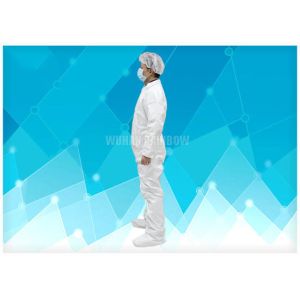 Cheap Breathable Disposable Painters Coveralls , Disposable Asbestos Suits CPE Material wholesale