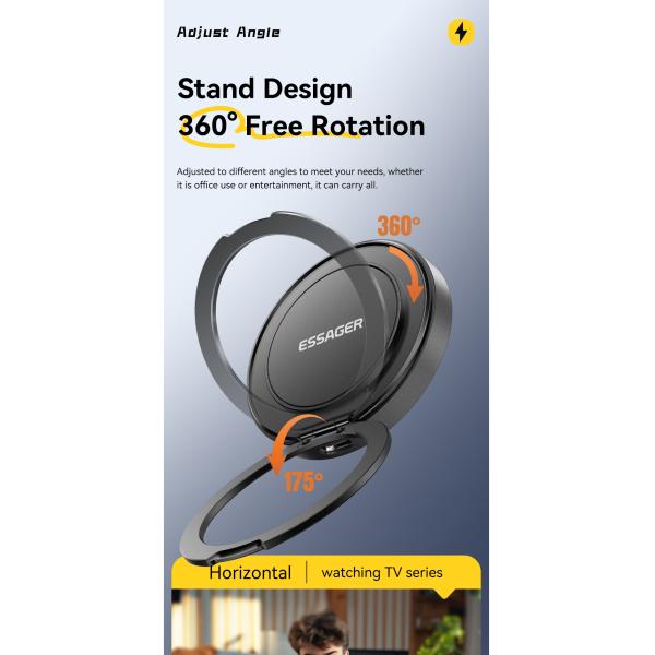 ESSAGER ES-WC18 15W Fast Wireless Charger for Best Phone Stand Charging PD Function and Fast Charging