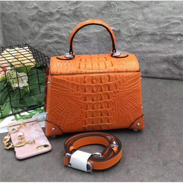 Fashion Designer Genuine Crocodile Skin Female Small Purse Studs Handbag Exotic Alligator Leather Lady Shoulder Bag