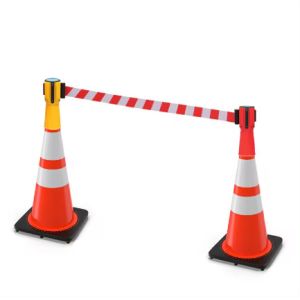 China Plastic Retractable Belt Suppliers Traffic Construction Barrier Safety Cone Belt on sale
