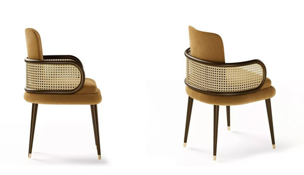 Modern French Style OEM Nordic Dining Chair Rattan Negotiation